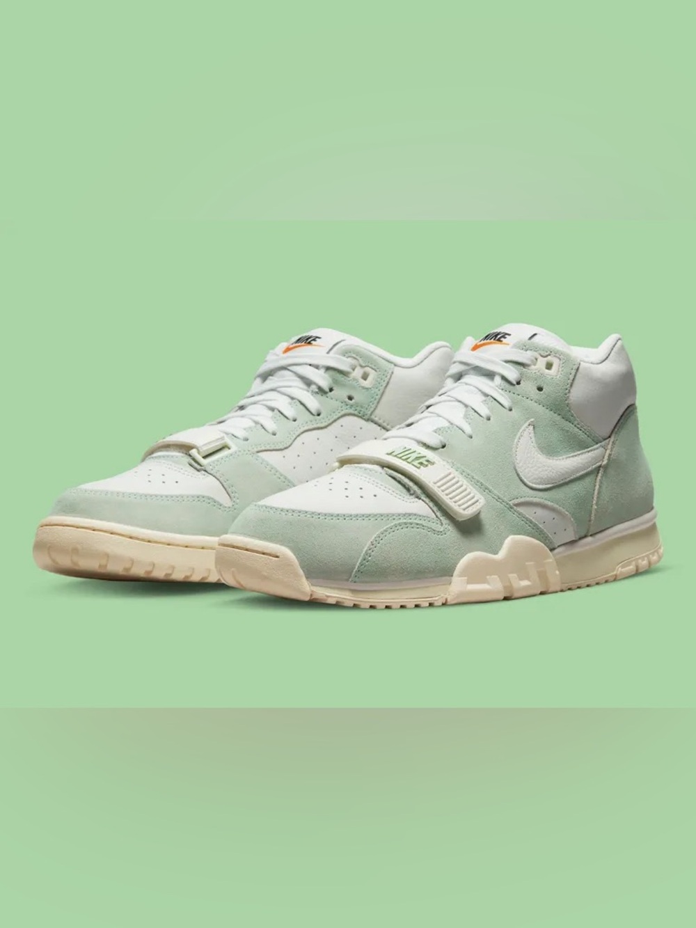Nike - Air Trainer 1 Enamel Green Sail Summit White - Kids 7 Men’s 7 Women’s 8.5